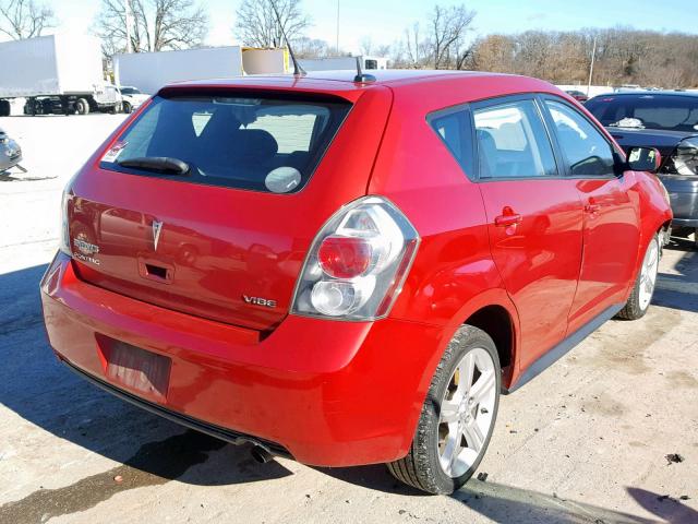 5Y2SP67049Z466939 - 2009 PONTIAC VIBE RED photo 4