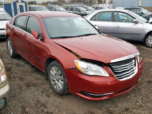 1C3CCBAB7EN208259 - 2014 CHRYSLER 200 LX RED photo 1