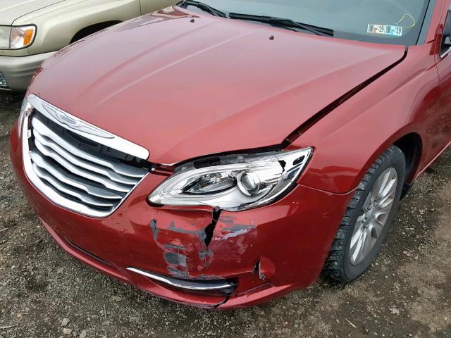 1C3CCBAB7EN208259 - 2014 CHRYSLER 200 LX RED photo 9