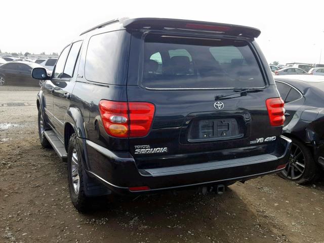 5TDBT48AX4S230779 - 2004 TOYOTA SEQUOIA LI BLACK photo 3