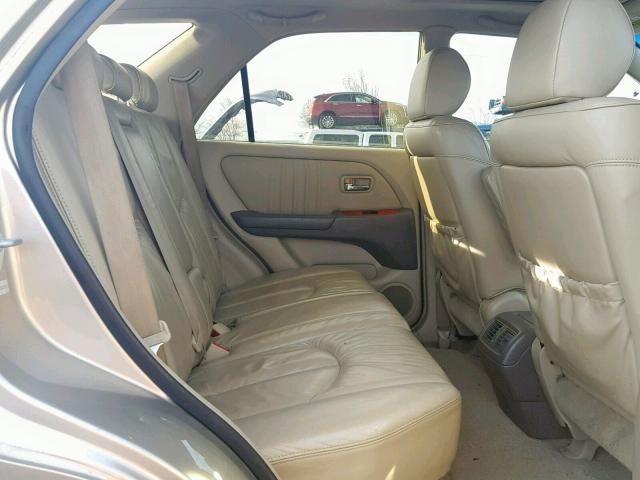 JTJHF10U230302143 - 2003 LEXUS RX 300 GOLD photo 6