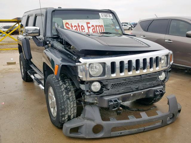 5GTDN13E778106627 - 2007 HUMMER H3 BLACK photo 1