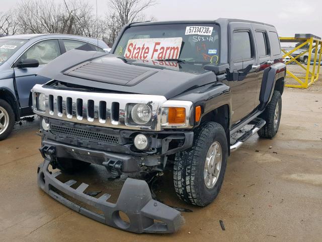 5GTDN13E778106627 - 2007 HUMMER H3 BLACK photo 2