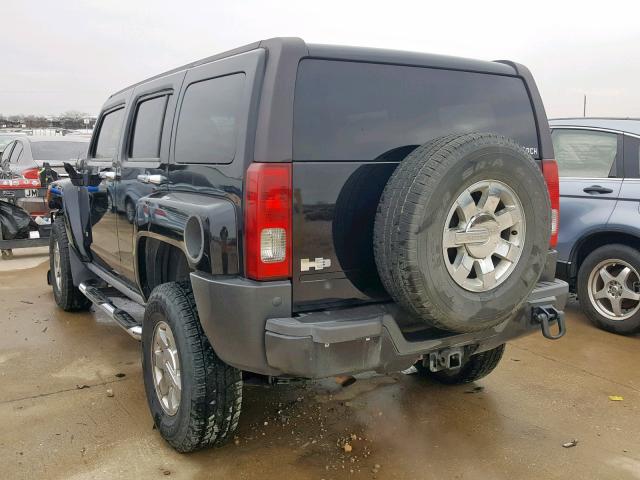 5GTDN13E778106627 - 2007 HUMMER H3 BLACK photo 3