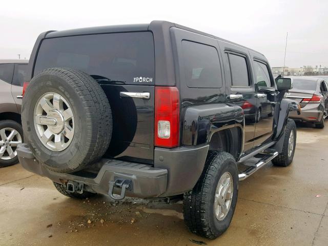 5GTDN13E778106627 - 2007 HUMMER H3 BLACK photo 4