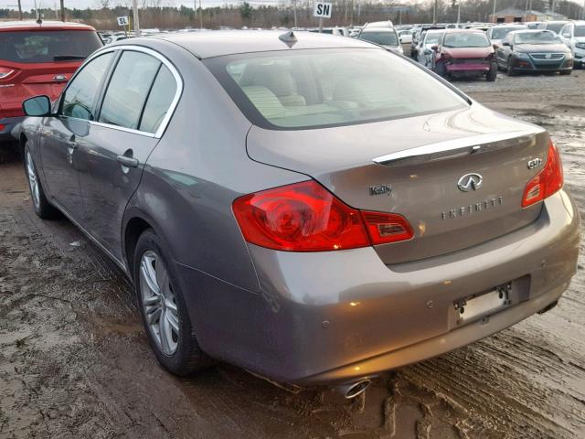 JN1CV6AR3DM352201 - 2013 INFINITI G37 GRAY photo 3