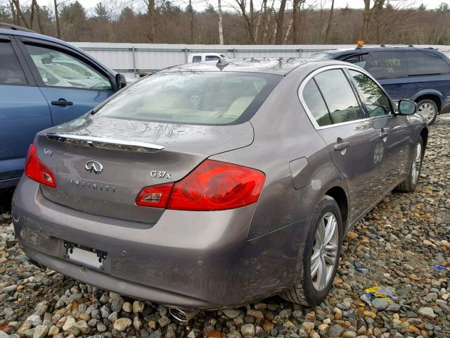 JN1CV6AR3DM352201 - 2013 INFINITI G37 GRAY photo 4