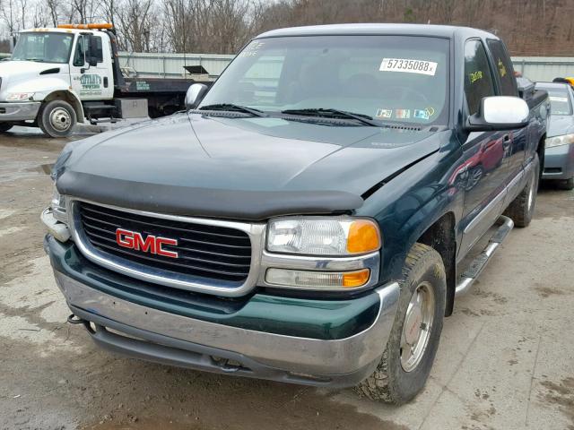 2GTEK19VX21255508 - 2002 GMC NEW SIERRA GREEN photo 2