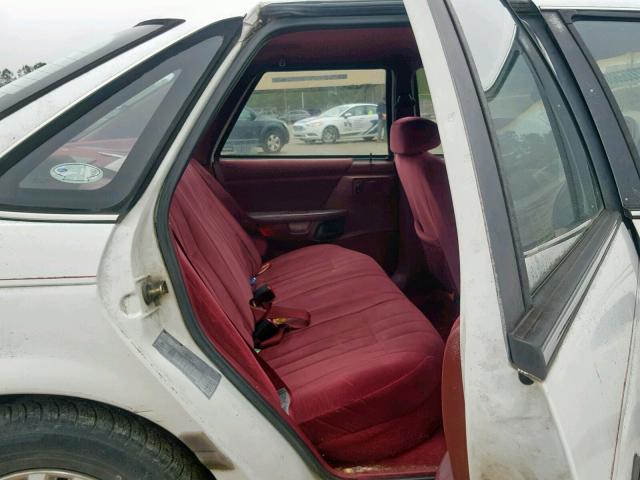 1FACP52U9NA264301 - 1992 FORD TAURUS GL WHITE photo 6