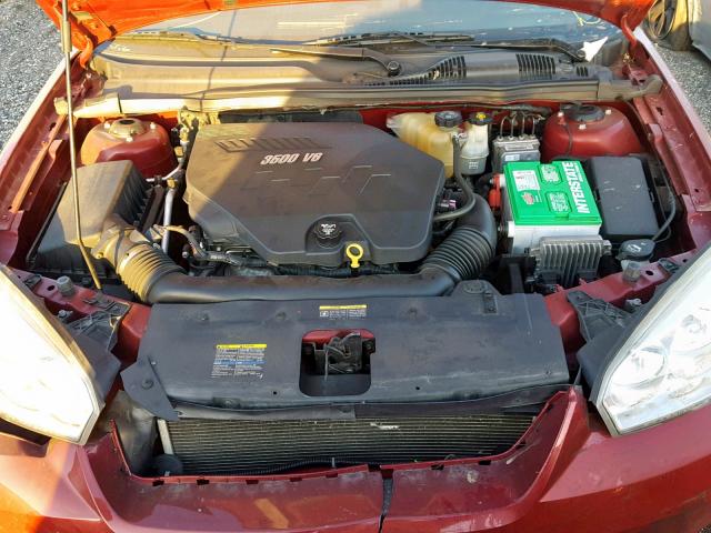 1G1ZU57N77F208936 - 2007 CHEVROLET MALIBU LTZ RED photo 7