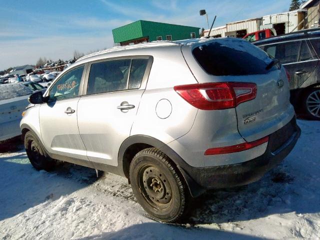 KNDPB3A25C7341321 - 2012 KIA SPORTAGE B SILVER photo 3