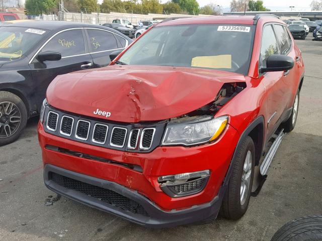 3C4NJCAB8JT468020 - 2018 JEEP COMPASS SP 红色 照片 2