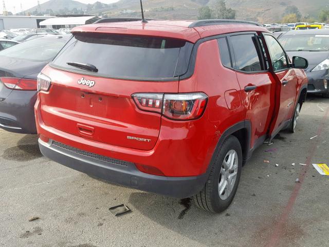 3C4NJCAB8JT468020 - 2018 JEEP COMPASS SP 红色 照片 4