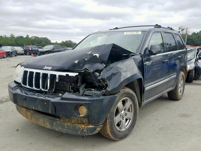 1J4HR58255C594192 - 2005 JEEP GRAND CHER BLACK photo 2