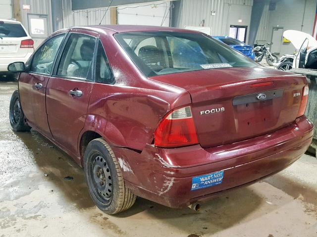 1FAFP34N86W256475 - 2006 FORD FOCUS ZX4 RED photo 3