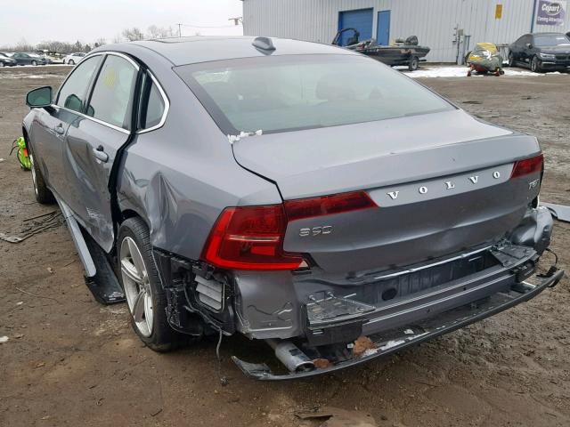 LVY982MK8JP020621 - 2018 VOLVO S90 T5 GRAY photo 3