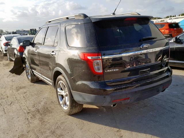 1FM5K7F85EGA14007 - 2014 FORD EXPLORER L BLACK photo 3