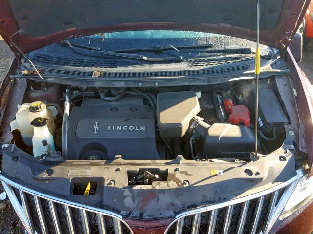 2LMDJ8JK1BBJ00316 - 2011 LINCOLN MKX BURGUNDY photo 7