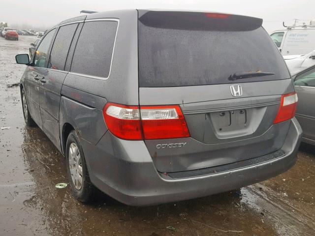 5FNRL38227B075428 - 2007 HONDA ODYSSEY LX GRAY photo 3