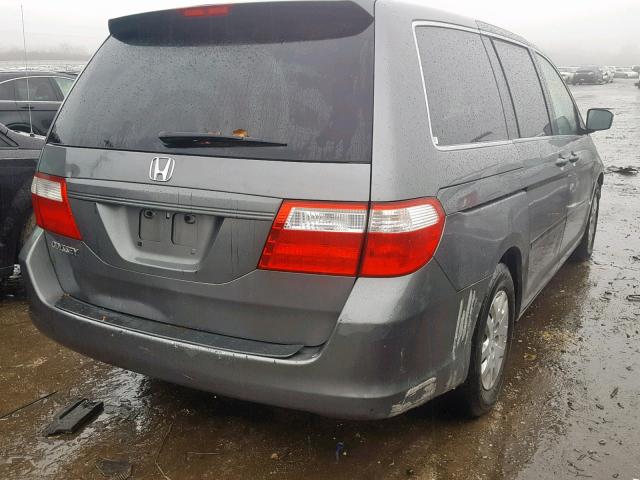 5FNRL38227B075428 - 2007 HONDA ODYSSEY LX GRAY photo 4