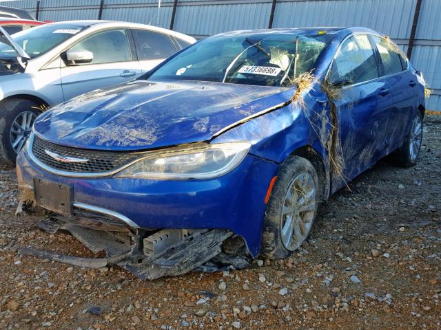 1C3CCCAB4GN125008 - 2016 CHRYSLER 200 LIMITE BLUE photo 2