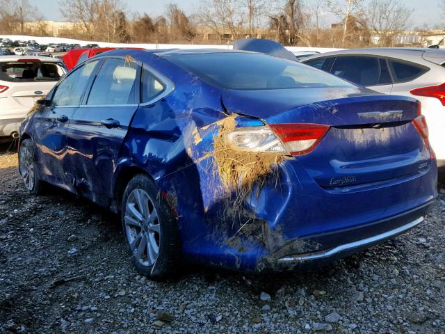 1C3CCCAB4GN125008 - 2016 CHRYSLER 200 LIMITE BLUE photo 3