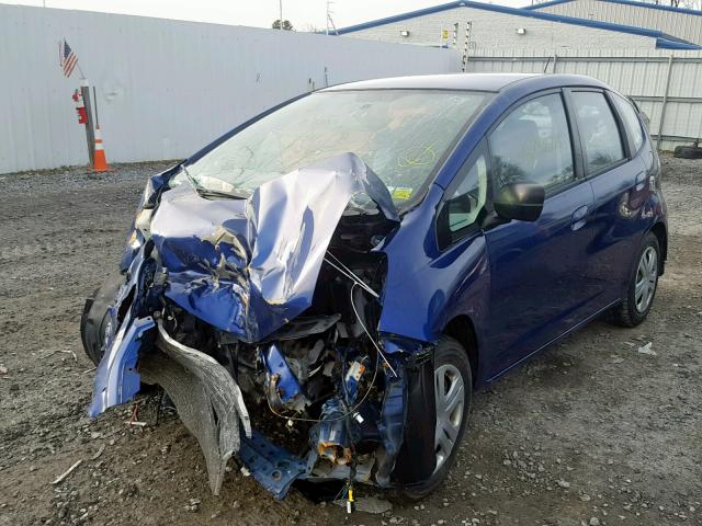 JHMGE87229C002347 - 2009 HONDA FIT BLUE photo 2