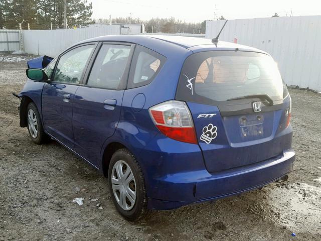 JHMGE87229C002347 - 2009 HONDA FIT BLUE photo 3