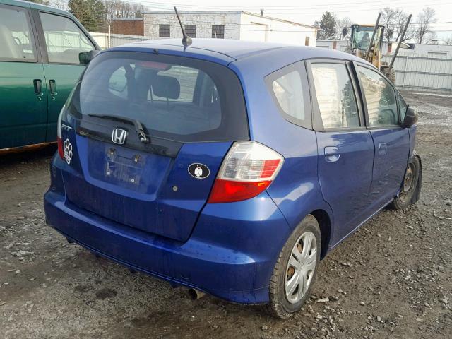 JHMGE87229C002347 - 2009 HONDA FIT BLUE photo 4