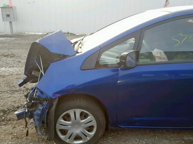 JHMGE87229C002347 - 2009 HONDA FIT BLUE photo 9