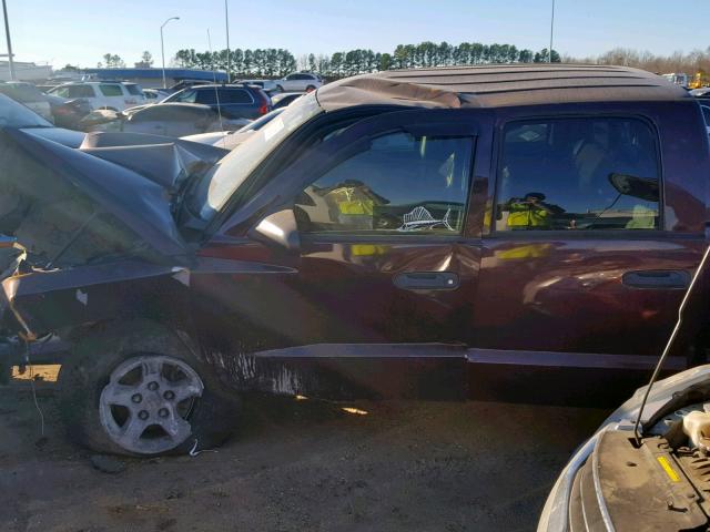 1D7HW48N35S316700 - 2005 DODGE DAKOTA QUA BURGUNDY photo 10