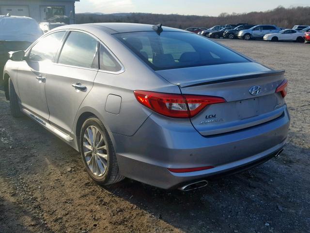 5NPE34AF1FH050909 - 2015 HYUNDAI SONATA SPO SILVER photo 3