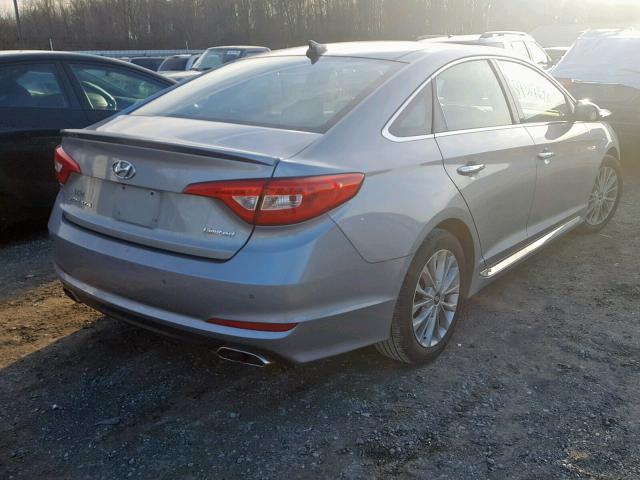 5NPE34AF1FH050909 - 2015 HYUNDAI SONATA SPO SILVER photo 4