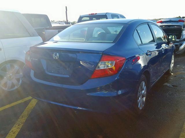 19XFB2F59CE067808 - 2012 HONDA CIVIC LX BLUE photo 4