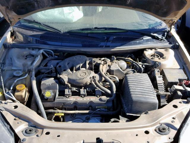 1C3EL55U11N687911 - 2001 CHRYSLER SEBRING LX GOLD photo 7