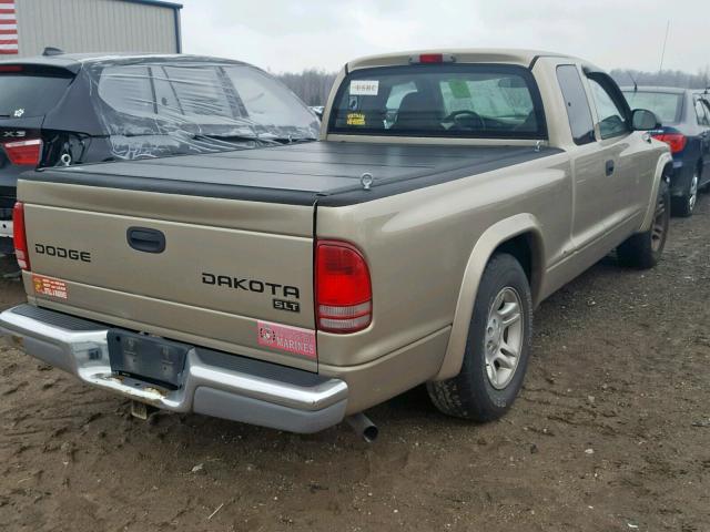 1D7GL42K74S637138 - 2004 DODGE DAKOTA SLT GOLD photo 4