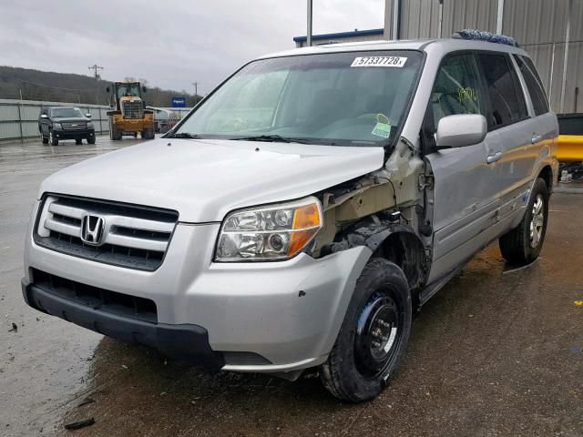 5FNYF18258B036213 - 2008 HONDA PILOT VP SILVER photo 2