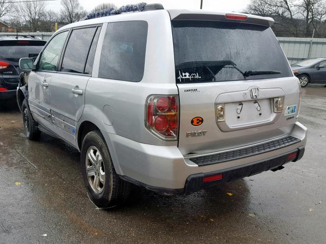 5FNYF18258B036213 - 2008 HONDA PILOT VP SILVER photo 3