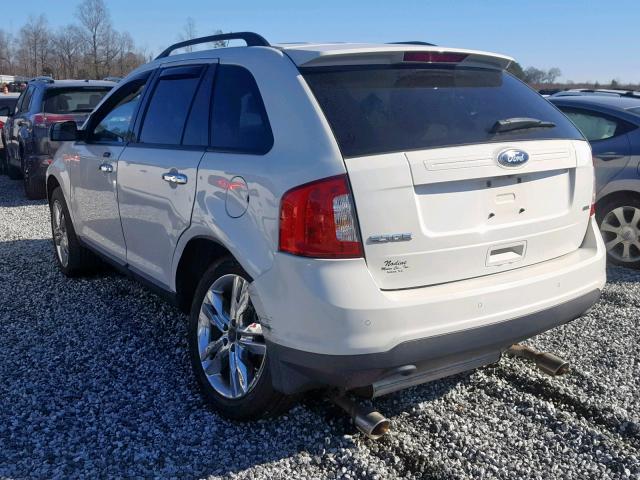 2FMDK3JCXBBB46683 - 2011 FORD EDGE SEL WHITE photo 3