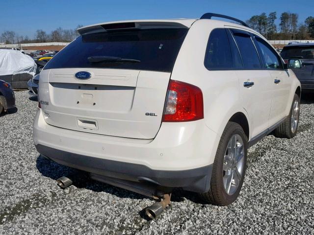 2FMDK3JCXBBB46683 - 2011 FORD EDGE SEL WHITE photo 4