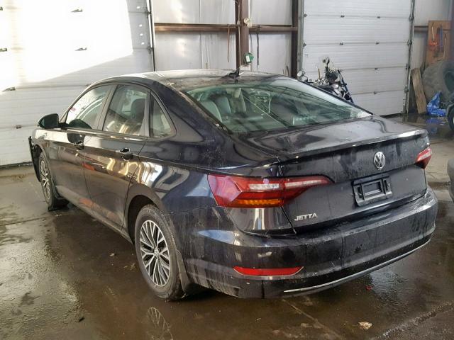 3VWE57BU2KM012227 - 2019 VOLKSWAGEN JETTA SEL BLACK photo 3