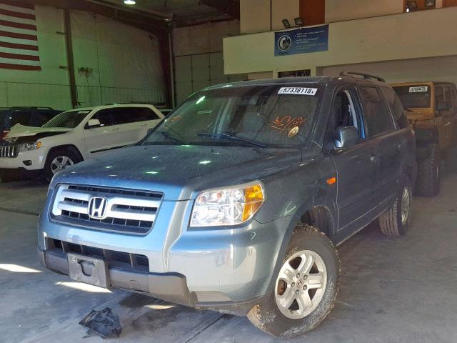 5FNYF18258B032582 - 2008 HONDA PILOT VP BLUE photo 2