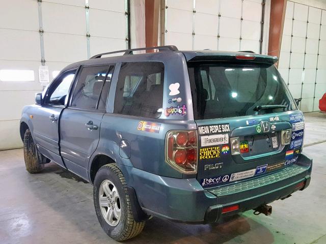 5FNYF18258B032582 - 2008 HONDA PILOT VP BLUE photo 3