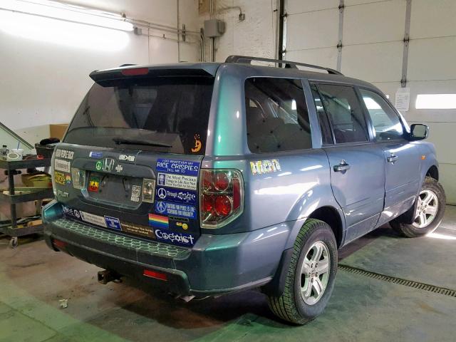 5FNYF18258B032582 - 2008 HONDA PILOT VP BLUE photo 4