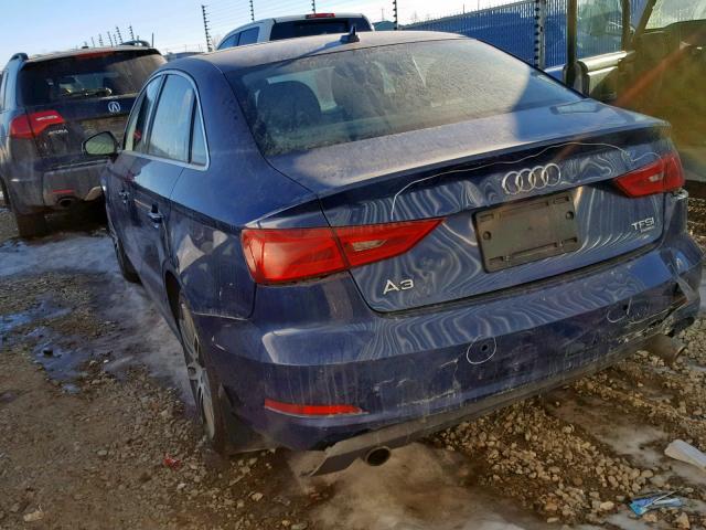 WAUFFRFF3F1013804 - 2015 AUDI A3 BLUE photo 3