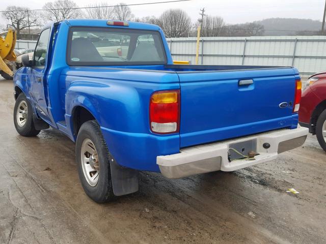 1FTYR10V2XPA26918 - 1999 FORD RANGER BLUE photo 3