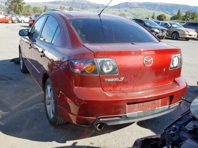 JM1BK323661470399 - 2006 MAZDA 3 S RED photo 3