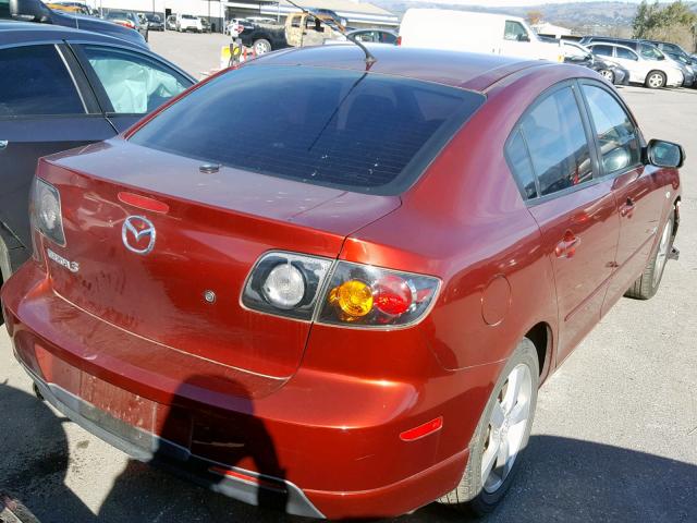 JM1BK323661470399 - 2006 MAZDA 3 S RED photo 4