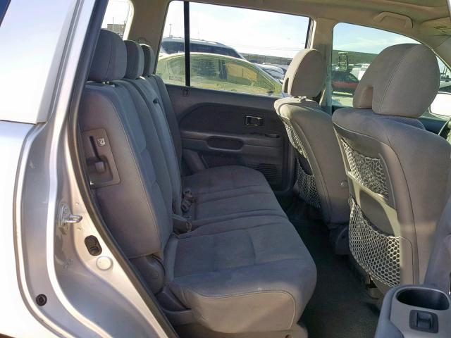 5FNYF28308B012805 - 2008 HONDA PILOT SE SILVER photo 6