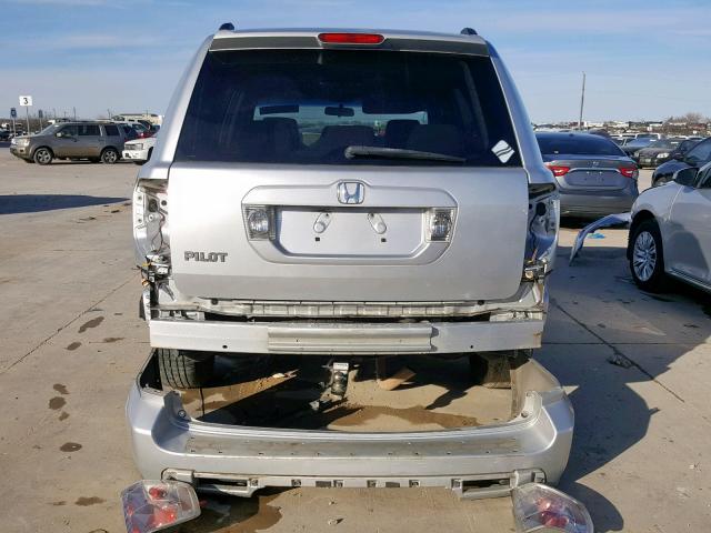 5FNYF28308B012805 - 2008 HONDA PILOT SE SILVER photo 9